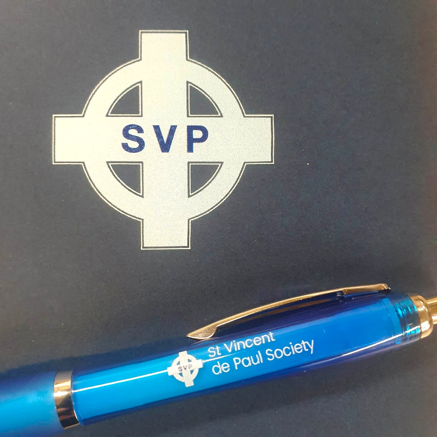 SVP Branded Notebook and Pen set.
