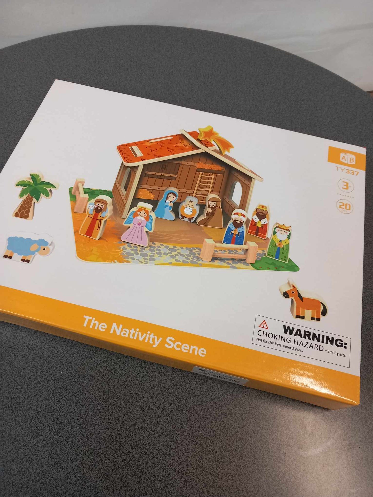 Boxed nativity playset. Ages 3+
