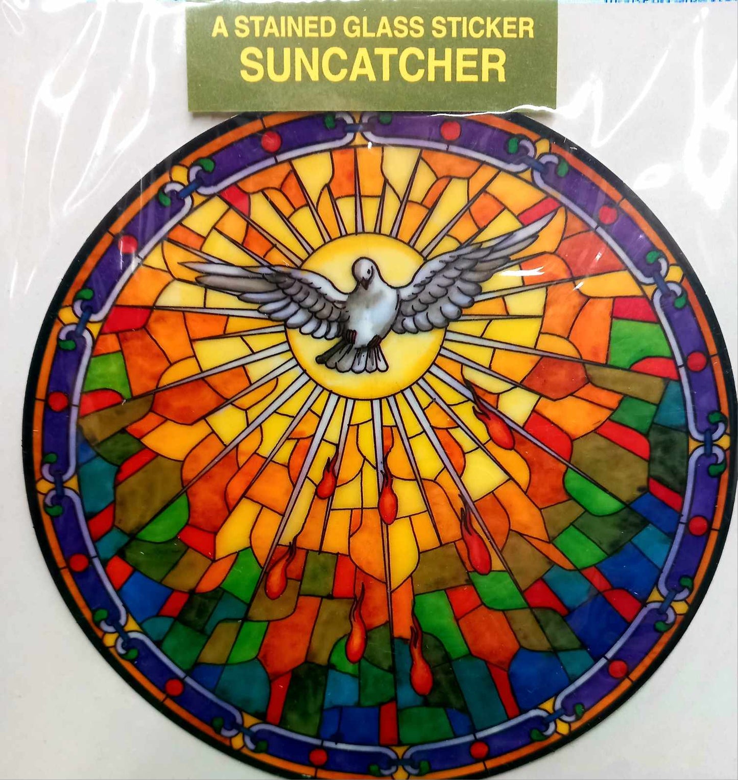 Stained glass suncatcher sticker