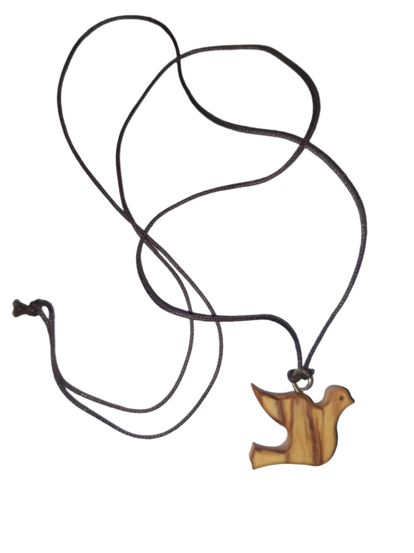 Medal Pendant olive wood dove.