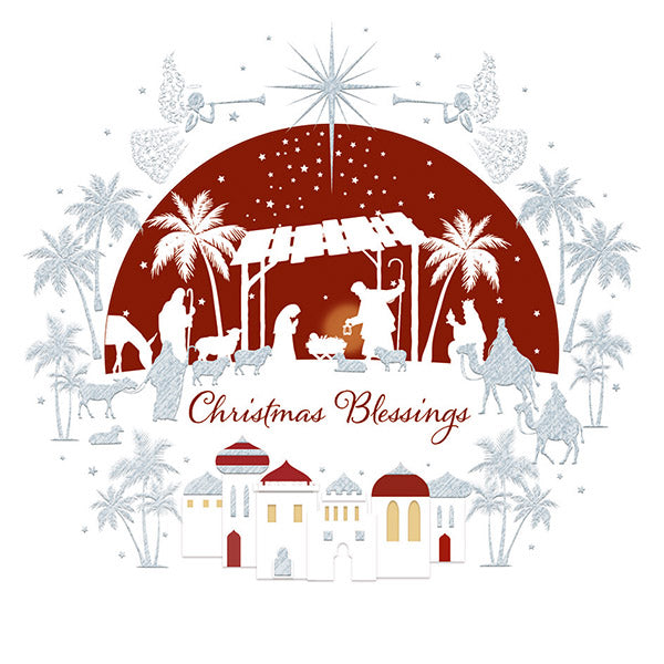 Manger In the Palm Trees. (Pack of 10) 2024