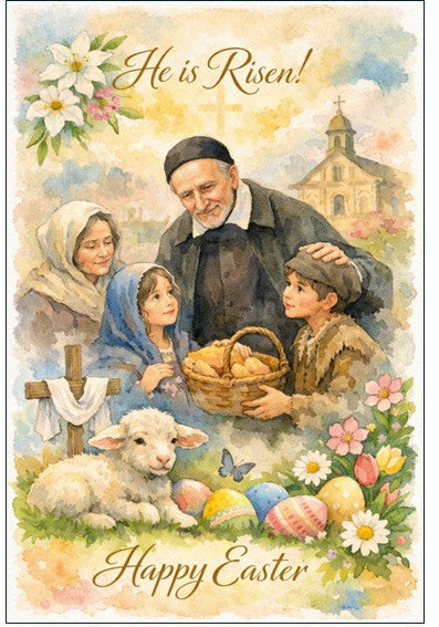 Bespoke and exclusive SVP Easter card with envelope.