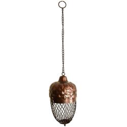 Hanging Brass Acorn Bird Feeder