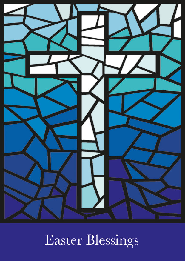 Easter Blessings Stained Glass cards with envelopes (Pack of 5)