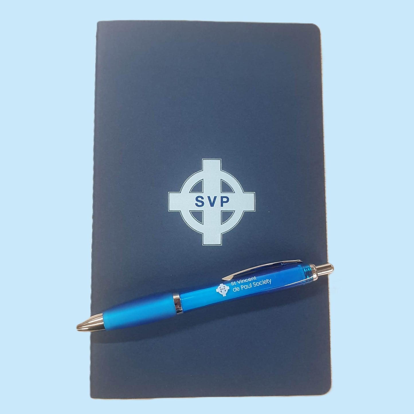 SVP  Branded Notebook and Pen set.