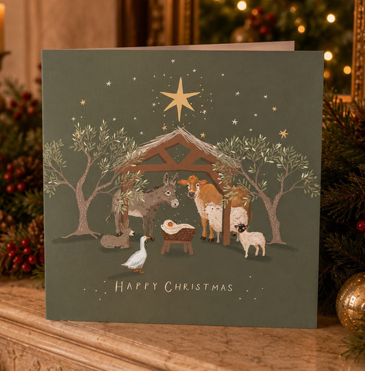 2026 Christmas card 'By the Manger'.