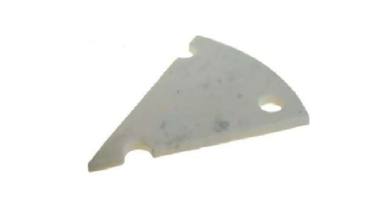 Cheese slice shaped board, white stone