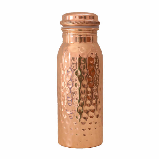 600ml Hammered design Copper Water Bottle