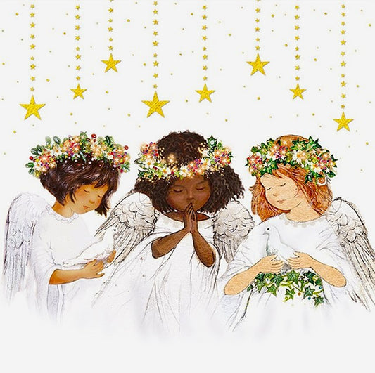 Starlight Angels. 2025 design. 10 cards plus envelopes.