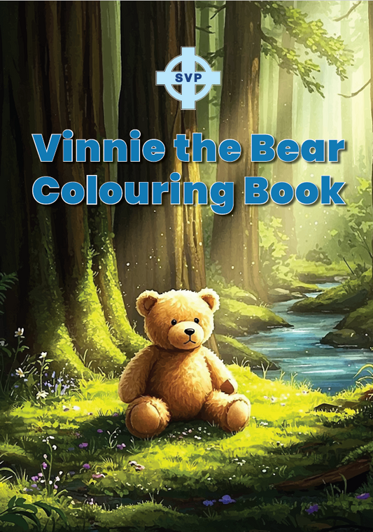 Vinnie the bear colouring book