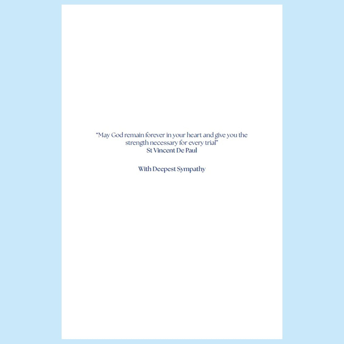 In Deepest Sympathy card. (Card with envelope)