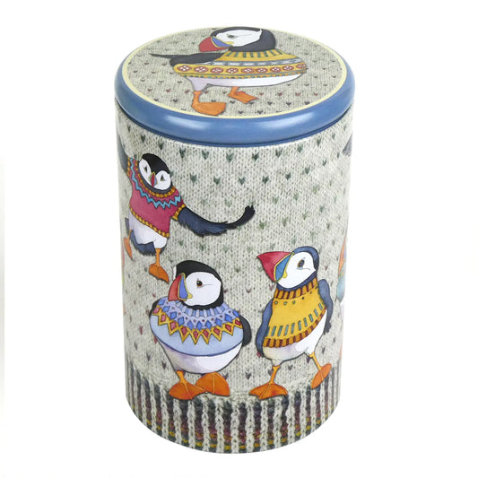 Woolly Puffins Tall (Round Caddy)