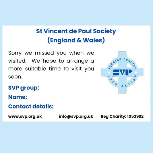 Sorry we missed you cards (£1 for 25 cards)