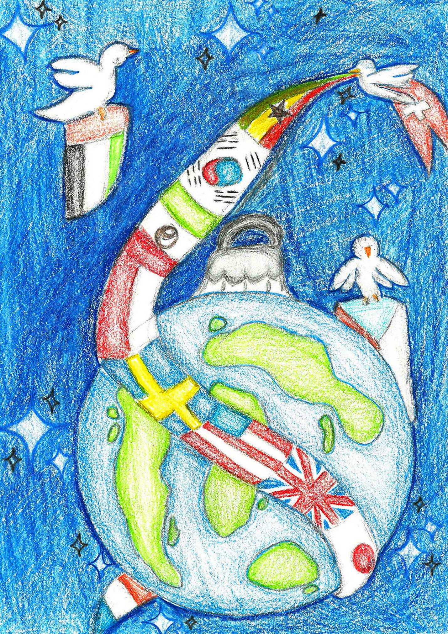 Youth SVP Christmas Card Winner: Peace In Our World. (Pack of 10) 2024