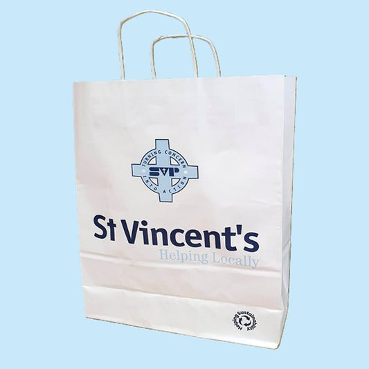 SVP recycled strong paper carrier bag.