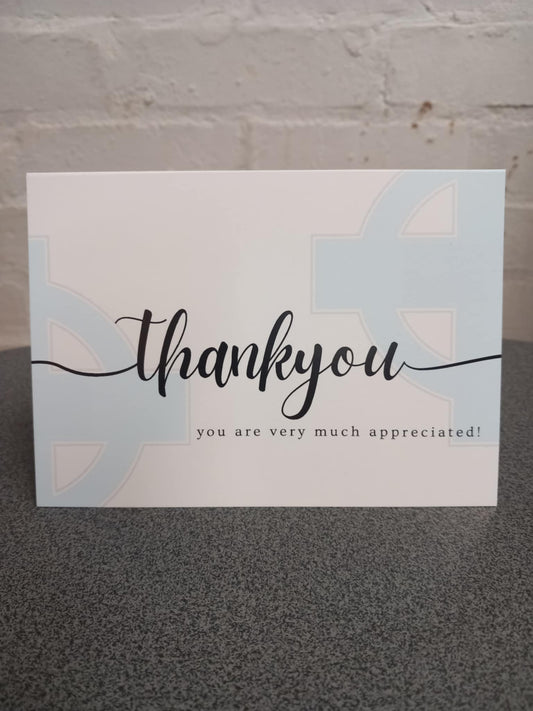 SVP thankyou cards X5 with envelopes