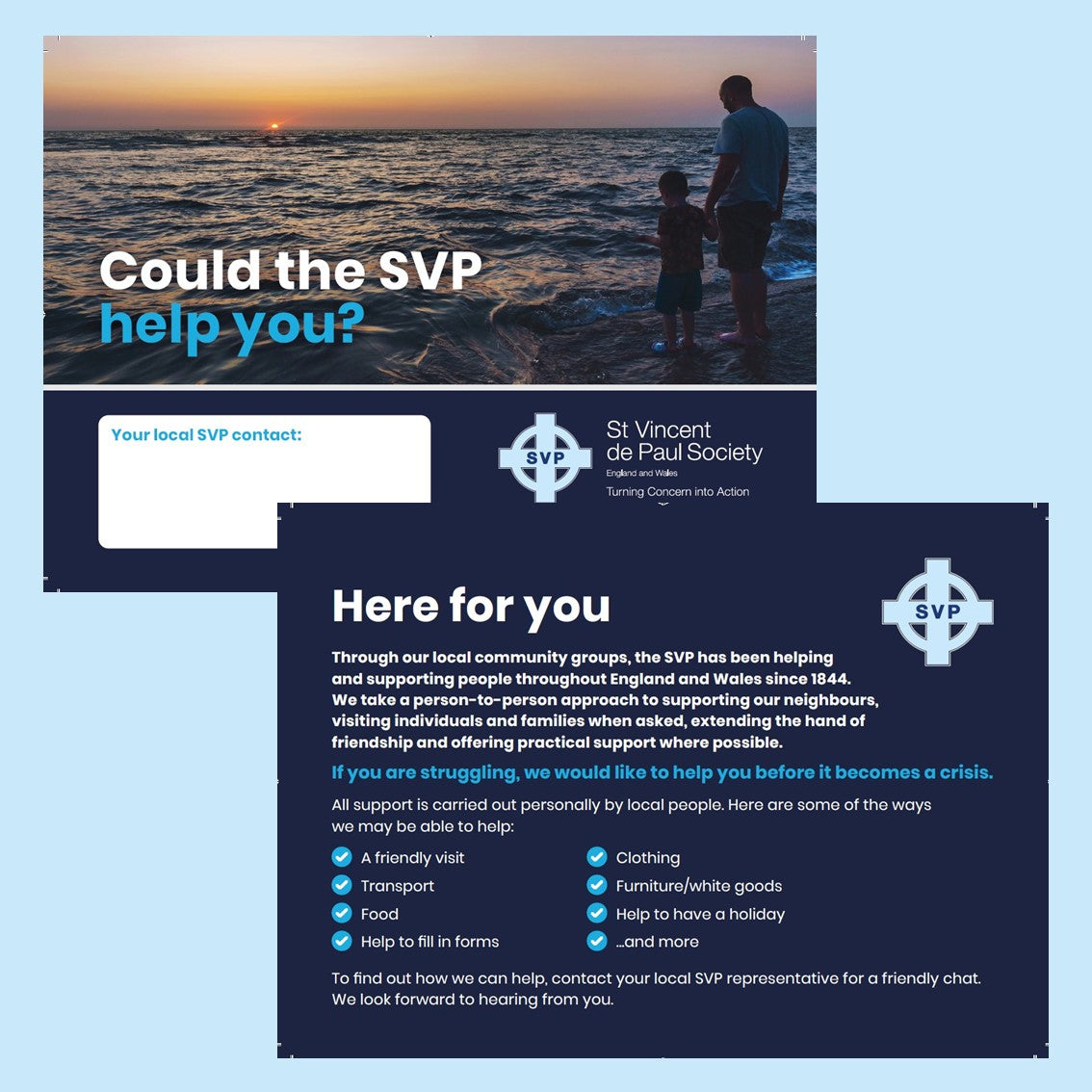 Could the SVP help you postcard (A6) Pack of 20 cards.